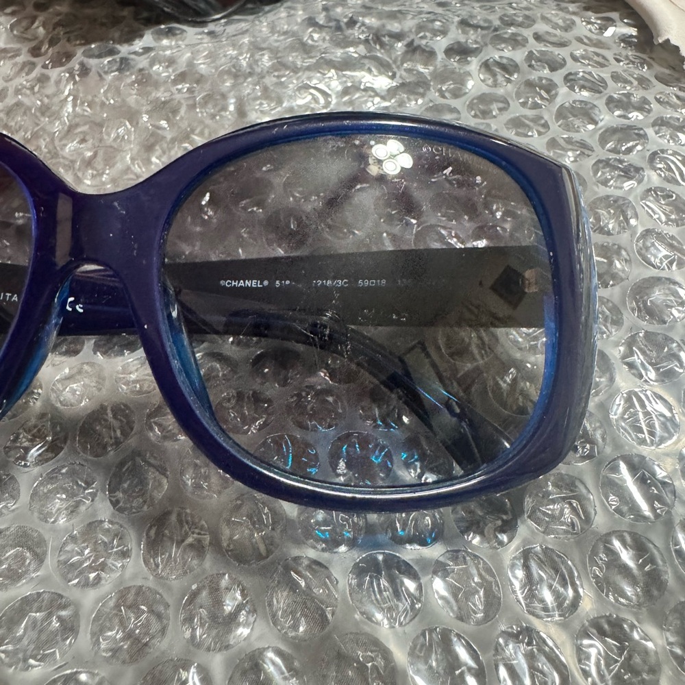 CHANEL CC Sunglasses 5183 Blue CC square-frame sunglasses Fashion Luxury VINTAGE - Picture 16 of 17